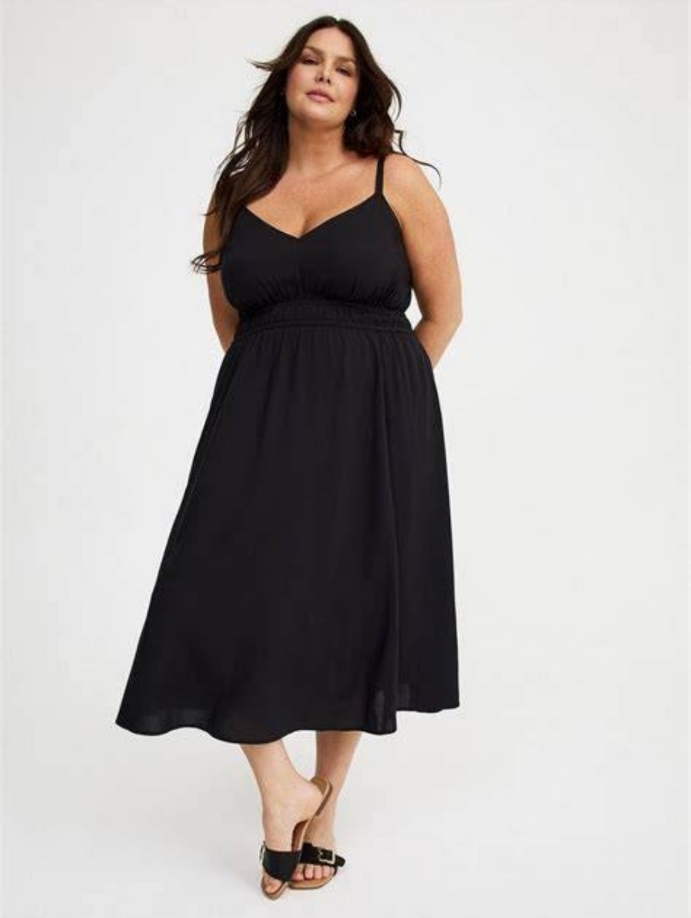 NWT Torrid V Neck Midi Dress - Picture 2 of 7